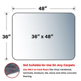 Yecaye Office Chair Mat for Hardwood Floor, 48"×36" Clear Office Floor Mat, Computer&Desk Chair Mat, PVC Heavy Duty Floor Protector Chair Mats for Rolling Chairs, Can't be Used on Carpet