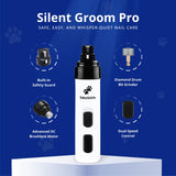 Heusom Silent Groom Pro Pet Nail Grinder | Whisper Quiet Claw Trimmer for Dogs, Cats and Other Animals | Safe & Stress Free Nail Grooming, Ideal for Sensitive Dogs of All Breeds & Sizes