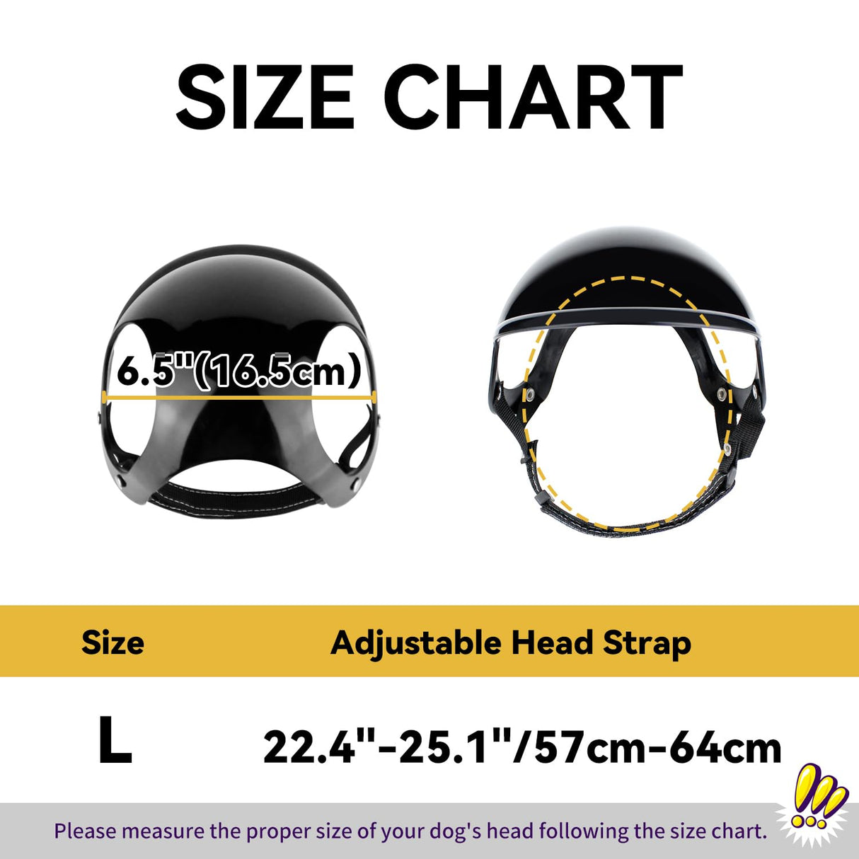 LESYPET Dog Helmet and Goggles, Large Dog UV Protection Pet Sunglasses Motorcycle Helmet, Adjustable, Riding and Driving, Black