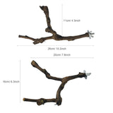 Allazone 4-Piece Bird Perch - Natural Grapevine Stick Swing Chewing Toys for Parrot Cages, Cockatiels, Parakeets, Finches