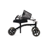 Medline Steerable Knee Walker, Large 8" Wheels, Adjustable Height and Storage Bag, Supports up to 300 lbs, Black