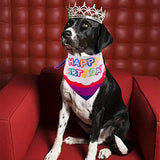 JpGdn 30PCS/Pack 33Inch Dog Birthday Bandanas Bulk Party Bandanas for Large Extra Large XL XXL Breed Dogs Stitching Hemming Selvedge Sewing Scarves Grooming Accessories Costume