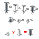 160 Pcs Chicago Screws and Extention Posts, Chicago Scrapbook Extension Posts and Screws, M4 M5 Photo Albums Book Phillips Binding Screws and Posts for Leather Saddles Purses Belt Scrapbook
