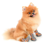 PAIDEFUL Dog Walking Shoes for Small Dogs Hot Pavement Soft Mesh Breathable Adjustable Summer Boots for Medium Dogs Pet Paw Protectors with Reflective Stripes Rubber Nonslip Sole Orange 3