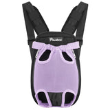Pawaboo Pet Carrier Backpack, Adjustable Pet Front Cat Dog Carrier Backpack Travel Bag, Legs Out, Easy-Fit for Traveling Hiking Camping for Small Medium Dogs 5-8lbs, Medium Size, Purple