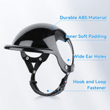 LESYPET Dog Helmet and Goggles, Large Dog UV Protection Pet Sunglasses Motorcycle Helmet, Adjustable, Riding and Driving, Black