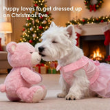 Dog Dress for Small Medium Large Dogs Pet Princess Wedding Dress with Detachable Train Multi-Layer Organza Girl Puppy Tutu Skirt Bowknot Sequin Decor Birthday Cat Clothes(Pink, M)