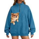 XovLAHzY Pouch Hoodie For Women Kangaroopocket Oversized Dog Pouch Sweatshirts Cat Pet Care Carrier Pullover Animal Hoodies