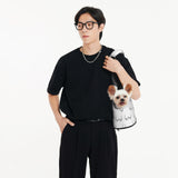 Dog Carrier Bag Compatible with Boobs Breasts Pattern Print White, Cat Tote Bag, Pet Carrier, Foldable Waterproof Dog Purse, Portable Tote Bag Carrier for Small to Medium Cats and Small Dogs
