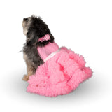 Puptail Medium & Large Dog Dress with Dog Bandana - Pink (Shih Tzu, Labrador, Golden Retriever, Pug & Cat Cloths)