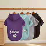 GODMERCH Custom Name Embroidered Dog Hoodie, Embroidery Dog Sweaters for Small Dogs, Pet Clothes, Pet Mom Lovers Gifts