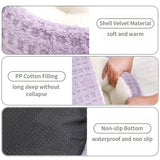 Plush Cat Bed Hooded Semi Enclosed Shell Shaped Pet Nest Cozy Warming Anti-Slip Small Dog Bed for Puppy and Kitten (Coffee, Small)