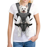 YUDODO Front Pet Carrier Backpack for Small Dogs and Cats, Secure and Breathable Mesh Travel Dog Carrier with Safety Belt, Ergonomic Support, Adjustable for Walking, Hiking (Black-Pro M)
