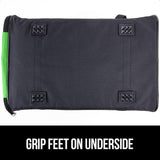 GORILLA GRIP Cat Carrier Travel Bag Up to 15 Lbs, Soft Collapsible Small Dog Carriers, Top and Side Entry Breathable Mesh, Grip Feet on Underside, Cozy Washable Waterproof Pad, Portable Kennel, Green