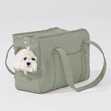 Pet Dog Casual Crossbody Bag, Hands-Free One Shoulder Soft Edged Pet Bag, Fully Open Sunroof Cover with Mesh Window and Large Front Pocket, Pet Carrier Purse for Small Dog Cat（Can Hold 10 Pounds）