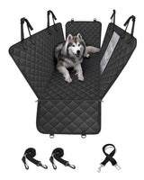 pettycare Dog Car Seat Cover for Back Seat, 600D Heavy Duty Waterproof & Scratch-Resistant for Car with Side Flap, Pet Back Seat Covers for Car with Seatbelt Black.