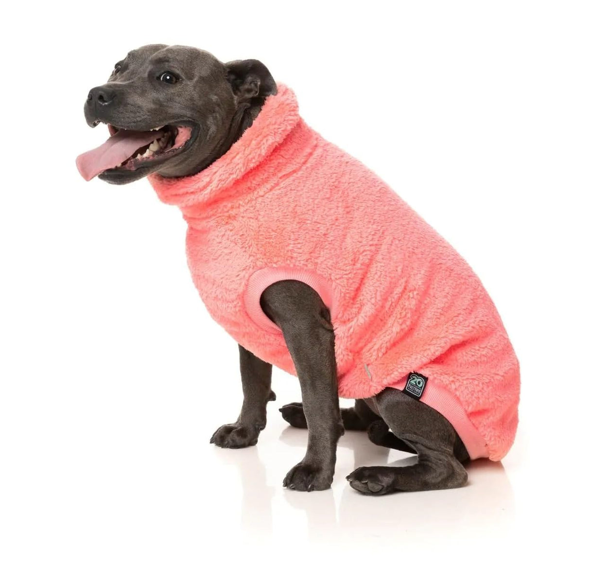 FuzzYard Turtle Teddy Super Soft Sweater Turtle Neck for Dogs with Drawstring (Peach, Size 2)