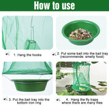 8 Pack Ranch Fly Trap, Disposable Fly Traps Outdoors, Stable Horse Fly Trap, Farm Fly Trap Catcher Killer for Farm/Orchard