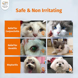 Cassiel pet Eye Drops for Eye Infection Treatment, Soothe Infection Allergy, Relieve Dry Eyes & Red Eye，Eye Cleaner and Tear Stain Remover for Dogs and Cats | 10 ml 0.33 FL OZ (1 Bottle)