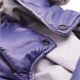 Miaododo Winter Small Medium Dog Coat,Hooded Four-Legged Dog Jacket Cotton-Padded for Puppy Cat Doggie Pets Dog Clothes Apparel Clothing (Navy, L)