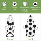 Soccer Ball White and Black Dog Hoodie Pet Clothes Sweaters with Hat