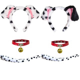 KIPSSMLSE Dalmatian Costume Dalmatian Ears Headband Tail for Women Puppy Dog Dress Up for Party Halloween