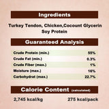 A Freschi srl Turkey Tendons for Dogs, Healthy Dog Treats, Rawhide-Free Puppy Chews, All Natural, Hypoallergenic Dog Treats, USA-Sourced Dog Snack, Dog Biscuit, Braided Sticks, 3.5 oz Pack