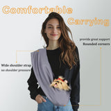 CHOOSEU Dog Sling Carrier for Small Dogs, Up to 11 lbs, Dog Carrier Sling is Easy to Carry, Hand Free, Keep Warm, Grey