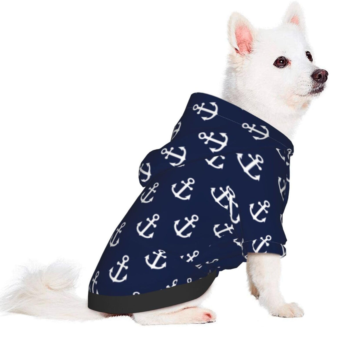 Keep Your Pets Warm and Cozy with Dog Sweatshirt and Winter Clothing, Navy Nautical Anchor Pets wear Hoodies