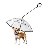 NAMSAN Dog Umbrella for Small Dogs, Self-Assembly Dog Umbrella Leash, Clear Doggie Rain Umbrella, Puppy Walking Umbrella with Adjustable Leash