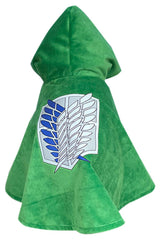 Dog Cat Halloween Costumes Pet Robe Cape Hoodie Green Cloak Outfit