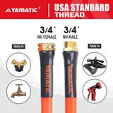 YAMATIC Heavy Duty Short Garden Hose 5/8 in x 10 ft, Super Flexible Leader hose,All-weather, Lightweight, Burst 600 PSI