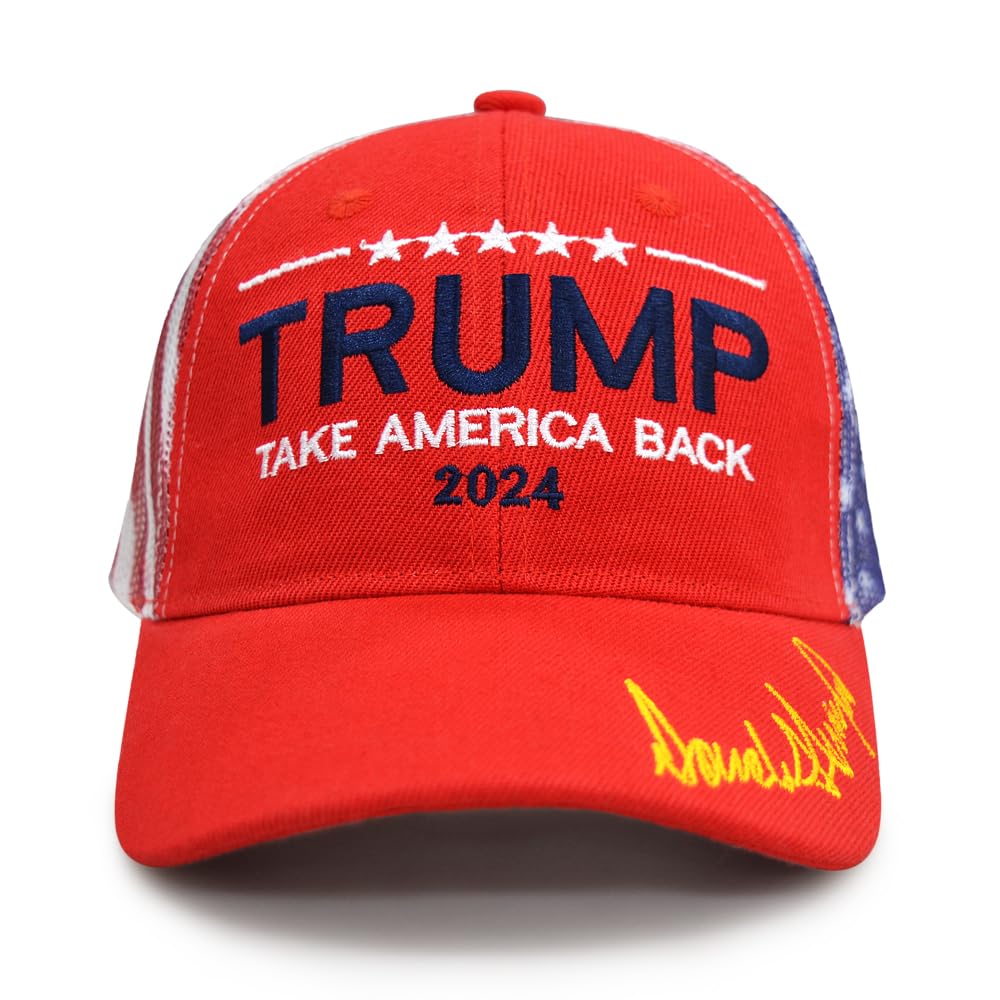 Trump 2024 Hat Make America Great Again Cap Donald Trump Take America Back MAGA USA Adjustable Baseball Hat (Take America Back Trucker 1.0)