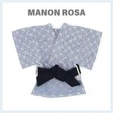MANON ROSA Dog Costume Japanese Yukata Kimono - Traditional Pet Kimono Cosplay for Small Medium Dogs, Puppies Cats Kittens, Breathable Adjustable Outfit (9-14lbs Sky Blue,Large)