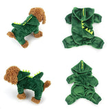 Idepet Dinosaur Dog Costume Clothes for Small Dogs Pet Halloween Costume Puppy Clothing Cats Outfits Funny Apperal(Green,XXL)