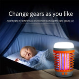 Zap Guardian Bug Zapper, Buzzbug Mosquito Killer Multifunctional Outdoor Equipment with Solar & USB Charging, Portable and Rechargeable, Suitable for Home, Camping (2Pcs-Orange)