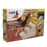 YOFIT Doggy Steps - Non-Slip 3 Steps Pet Stairs,Holds Up to 50 lbs