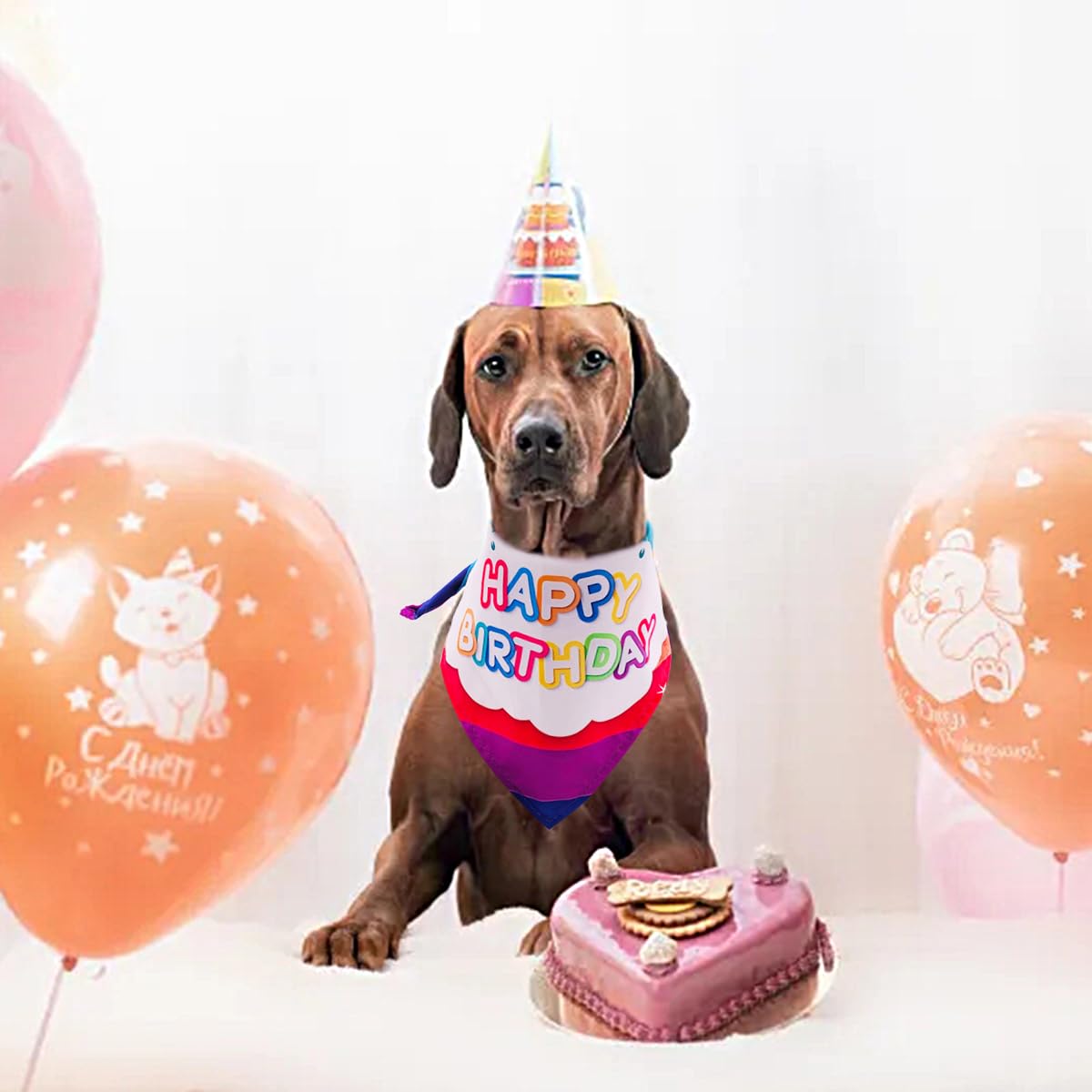 JpGdn 30PCS/Pack 33Inch Dog Birthday Bandanas Bulk Party Bandanas for Large Extra Large XL XXL Breed Dogs Stitching Hemming Selvedge Sewing Scarves Grooming Accessories Costume