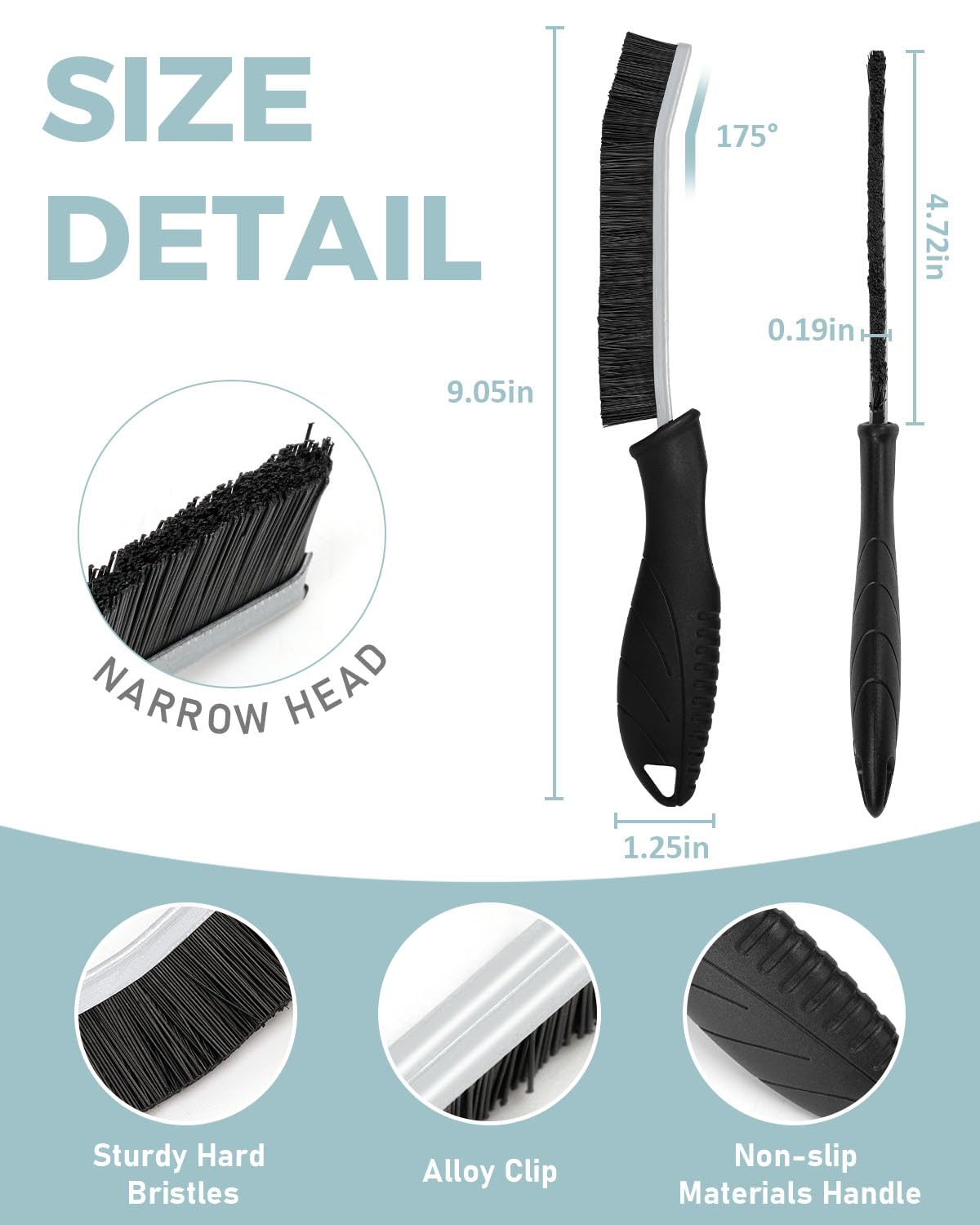SXhyf Crevice Cleaning Brush - Grout Scrub Brush, House Cleaning Supplies, Gap Cleaning Tools, Home Essentials, Gifts for Women Men, Hard Bristle Crevice Cleaner Brush for Household Use, Bathroom
