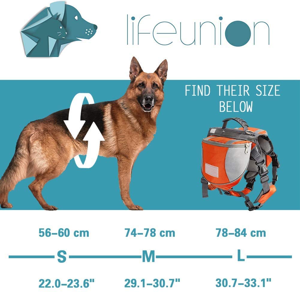 Lifeunion Polyester Dog Saddlebags Pack Hound Travel Camping Hiking Backpack Saddle Bag for Small Medium Large Dogs (Neon Green,L)