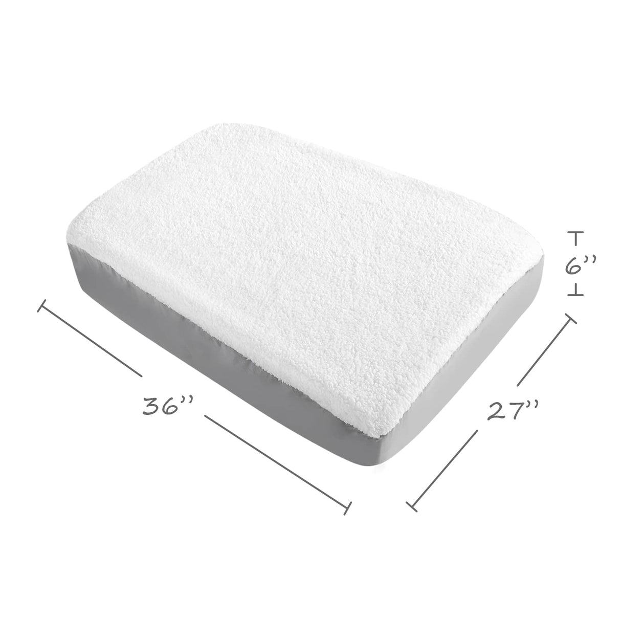 Dog Bed Covers Replacement Washable (Cover Only), Waterproof Warm Dog Mattress Cover Plush Dog Bed Cover-Easy to Remove, Plush Dog Pillow Cover, Soft and Comfortable Puppy Pet Bed Cover