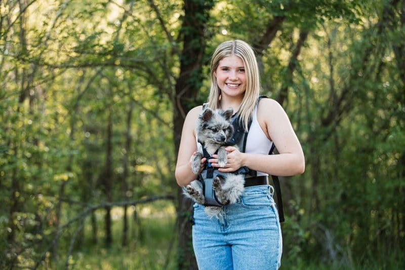 My Modern Pet Dog Carrier Backpack for Small & Medium Dogs – Hands-Free Front Chest Carrier, Escape-Proof, Breathable, Adjustable Straps for Comfortable Travel & Hiking
