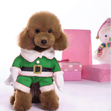 NACOCO Pet Christmas Costumes Dog Suit with Cap Santa Claus Suit Dog Hoodies Cat Xmas Costumes (Green, XXL)