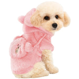 Floofelove Fleece Dog Coat Clothes for 6 to 9 lbs - Padded Dog Jackets for Small Dogs Warm Coat for Dogs Back Length 10-11" Suitable for Cold Weather