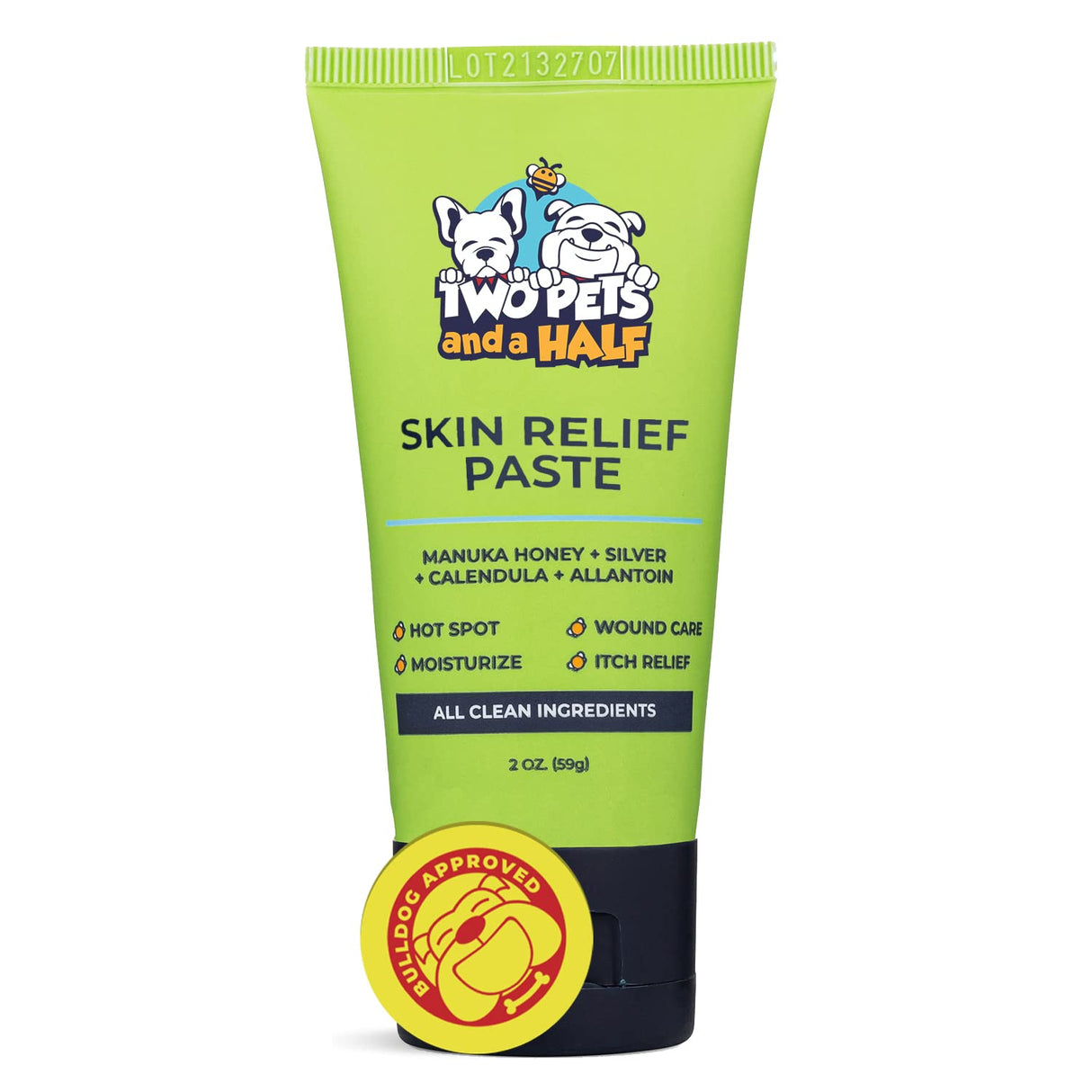 Bulldog Hot Spot Treatment 2Oz-Wound Care Ointment w/Silver & Honey-French Bulldog Itch Relief for Allergy,English Bulldog Lotion for Dry Skin and Healing Balm-Skin Relief for Dog-Lotion for Dry Skin