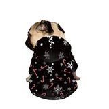 Howilath Puppy Cat Hoodies Coat Sweater, Christmas Snowflake Candy Pet Clothing Sweatshirt with Hat Zipper Outfit - L