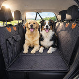 FURRY VOYAGE Back Seat Extender for Large Dogs, Dog Car Seat Cover Hard Bottom Holds 400lbs, Waterproof Nonslip Dog Hammock for Car, Large Car Seat Protector for Car, SUV, Truck, Universal Fit