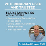 Nootie Tear Stain Wipes for Dogs & Cats, Gently Remove and Prevent Tear Stains with Aloe Vera, 60 Count