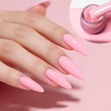Rubber Base Gel Nail Polish Set- 6 Pcs 9 Ml Transparent Pink Rubber Base for Nails, Soak Off LED Nail Gel Manicure Kit DIY at Home Salon Gifts