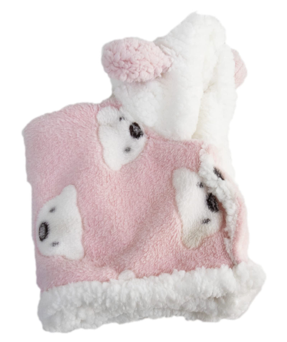 GabeFish Dog Cape Blanket for Small Dogs, Cute Puppy Fleece Pajamas, Cats Cold Weather Coat Wraps with Hood Pink Small